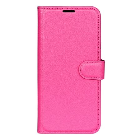 Samsung Galaxy S24 FE Handy Hülle - Litchi Leder Bookcover Series - pink