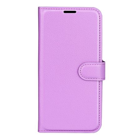 Samsung Galaxy S24 FE Handy Hülle - Litchi Leder Bookcover Series - purpur