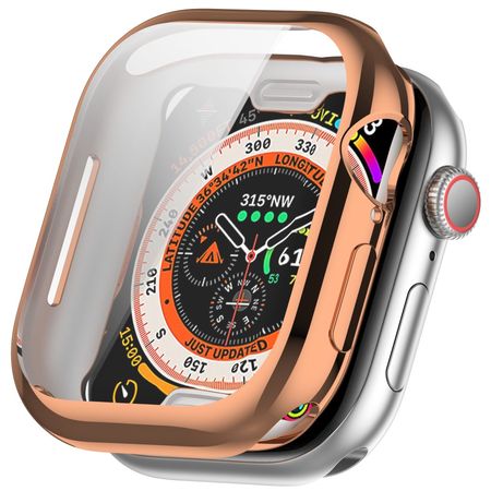 Apple Watch 10 (42mm) Schutzhülle aus TPU Plastik - metallic - rosegold