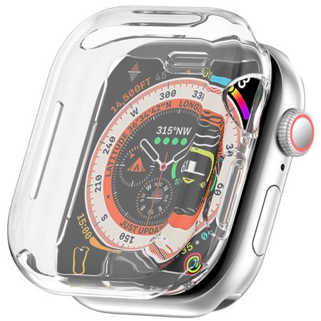 Apple Watch 10 (42mm) Schutzhülle aus TPU Plastik - metallic - transparent