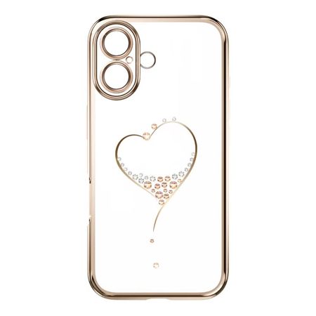 Kingxbar - iPhone 16 Schutzhülle - Case mit Kristallen - Wish Series - gold