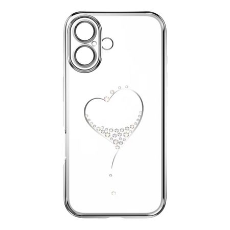 Kingxbar - iPhone 16 Schutzhülle - Case mit Kristallen - Wish Series - silber