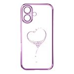 Kingxbar - iPhone 16 Schutzhülle - Case mit Kristallen - Wish Series - purpur