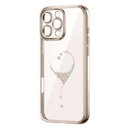 Kingxbar - iPhone 16 Pro Max Schutzhülle - Case mit Kristallen - Wish Series - gold