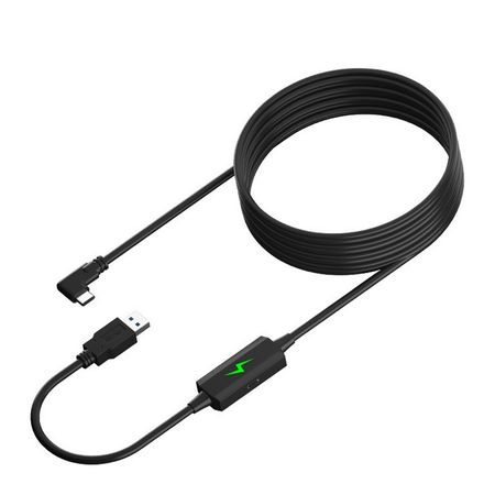 VR Link Kabel mit USB Typ-C Ladeanschluss (5m, 18W, 5 Gbps) für die Meta Quest 3S & Meta Quest 3 - schwarz