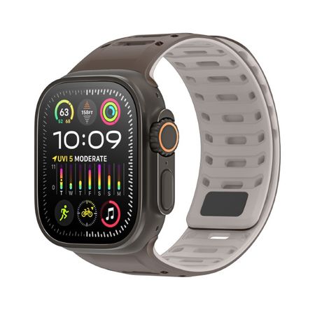 Dux Ducis - Apple Watch (49/46/45/44/42mm) Magnetisches Silikon Armband - CS Series - kaffefarben/braun