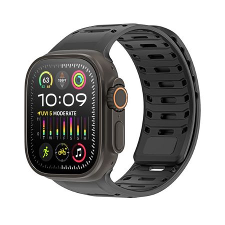 Dux Ducis - Apple Watch (49/46/45/44/42mm) Magnetisches Silikon Armband - CS Series - schwarz