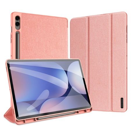 Dux Ducis - Samsung Galaxy Tab S10+ / S9+ / S9 FE+ Hülle - Leder Smart Flip Case - Domo Series - pink