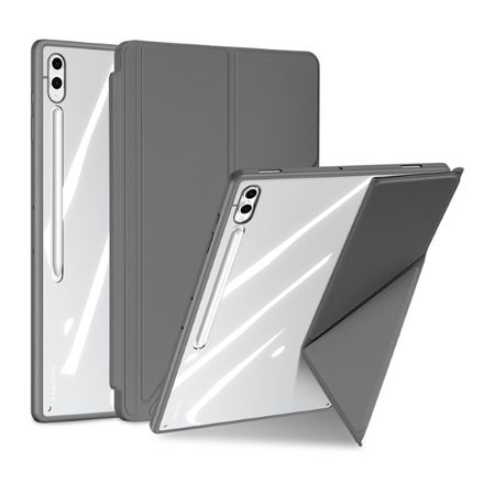 Dux Ducis - Samsung Galaxy Tab S10 Ultra / S9 Ultra / S8 Ultra Hülle - Leder Bookcover - Magi Series - grau