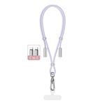 (160cm) 2in1 Universal Handykette mit integriertem USB C auf USB C Ladekabel (60W) - PowerLoop Series - pastellviolett