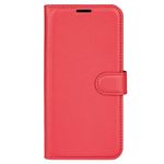 Samsung Galaxy A36 5G Handy Hülle - Litchi Leder Bookcover Series - rot