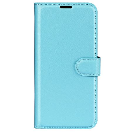 Samsung Galaxy A36 5G Handy Hülle - Litchi Leder Bookcover Series - blau