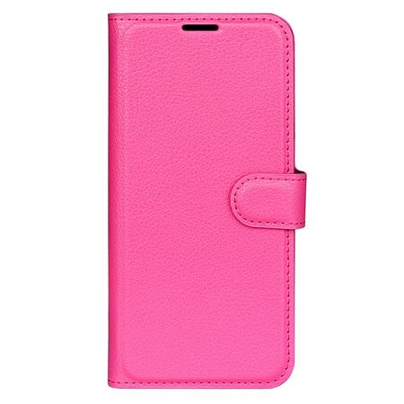 Samsung Galaxy A36 5G Handy Hülle - Litchi Leder Bookcover Series - rosa