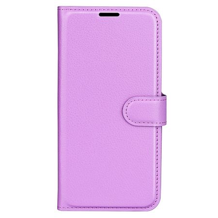 Samsung Galaxy A36 5G Handy Hülle - Litchi Leder Bookcover Series - purpur