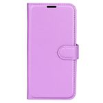 Samsung Galaxy A36 5G Handy Hülle - Litchi Leder Bookcover Series - purpur