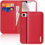 Dux Ducis - iPhone 16e Hülle - Handy Leder Case - Hivo Series - rot