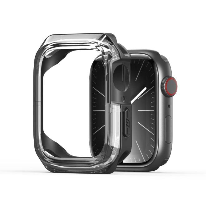 Dux Ducis - Apple Watch Series 10 (46mm) Silikon und PC Hülle - Tamo Series - transparent/schwarz