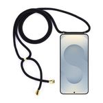 Samsung Galaxy S25+ Handykette - Necklace TPU MagSafe Hülle zum Umhängen - MagElegance Series - transparent/schwarz
