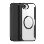 Dux Ducis - iPhone 16e Hülle - Leder Bookcover - MagSafe - Skin X Pro Series - schwarz