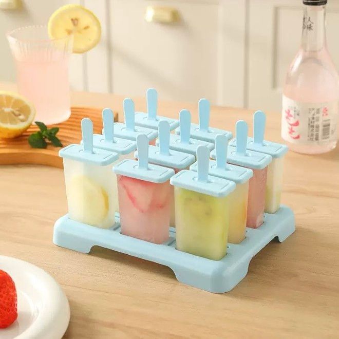 Eisform für Eis am Stiel (12er-Set) - Glacé Formen - blau