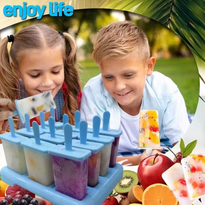 Eisform für Eis am Stiel (12er-Set) - Glacé Formen - blau