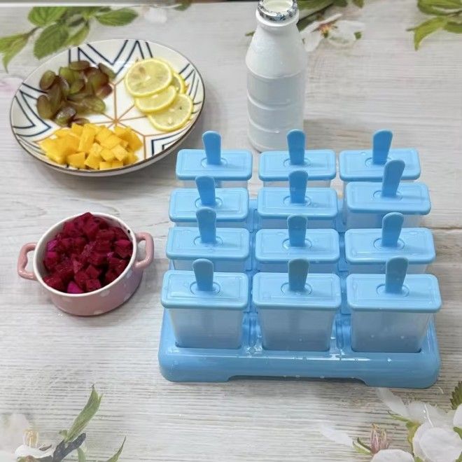 Eisform für Eis am Stiel (12er-Set) - Glacé Formen - blau